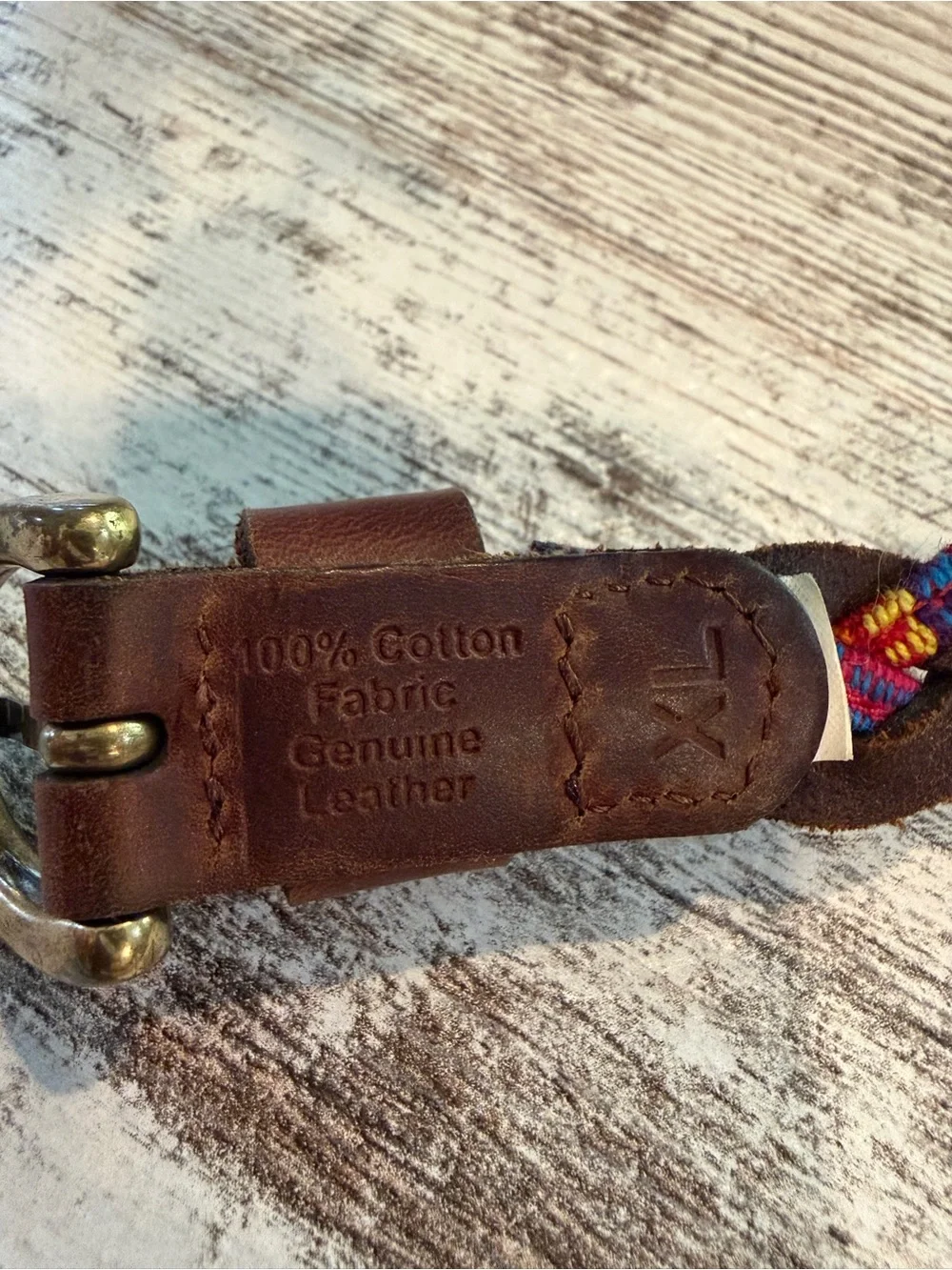 Boho Leather & Cotton Braided Belt